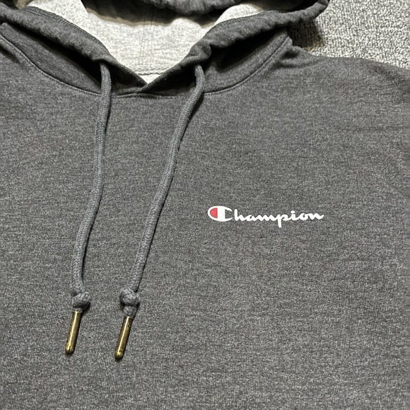 Champion Men Authentic Athleticwear Hoodie Charcoal Gray Size M - Picture 6 of 7